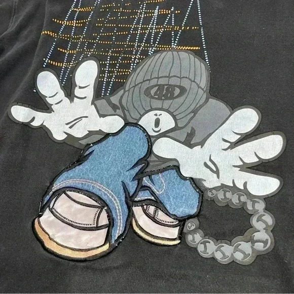 Vintage RARE 48 Jeans rolling dice embroidered embellished  3X tee t shi…❤️ - Picture 2 of 8